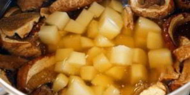 грибной суп-пюре из сушеных грибов