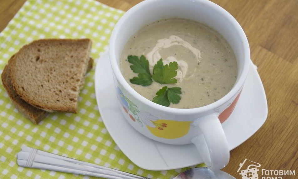 Рецепт грибной суп пюре с тахиной без масла