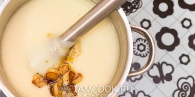 картофельный суп-пюре с чесноком и сливками