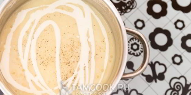 картофельный суп-пюре с чесноком и сливками