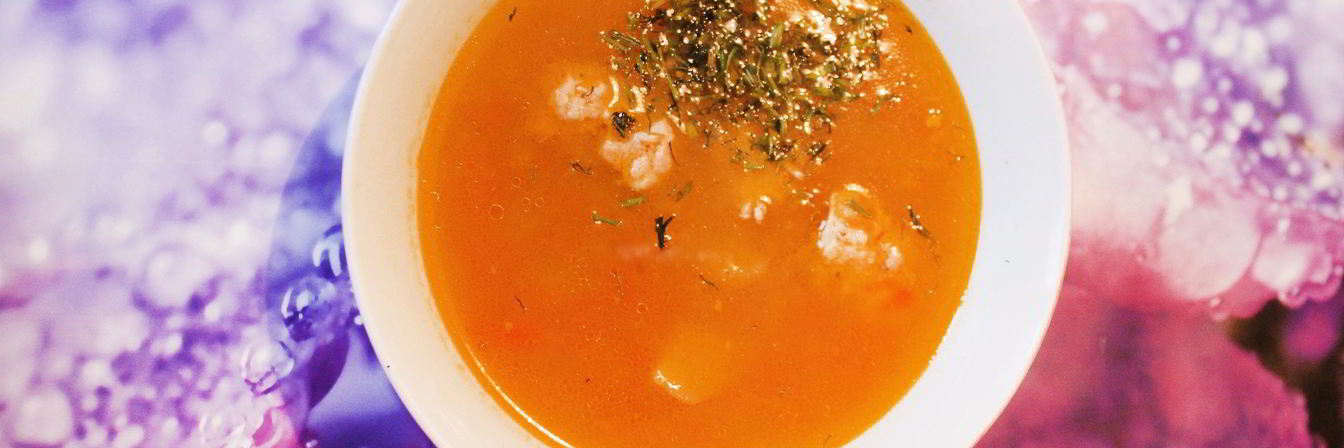 Картофельный суп-пюре с фрикадельками