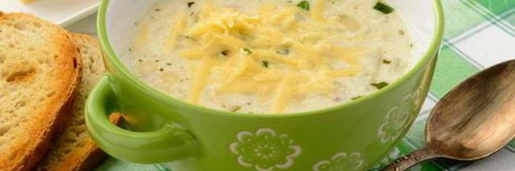 Картофельный суп-пюре с луком пореем