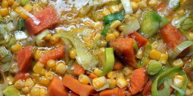 кукурузный суп-пюре с бататом