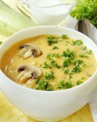 Куриный суп-пюре с грибами