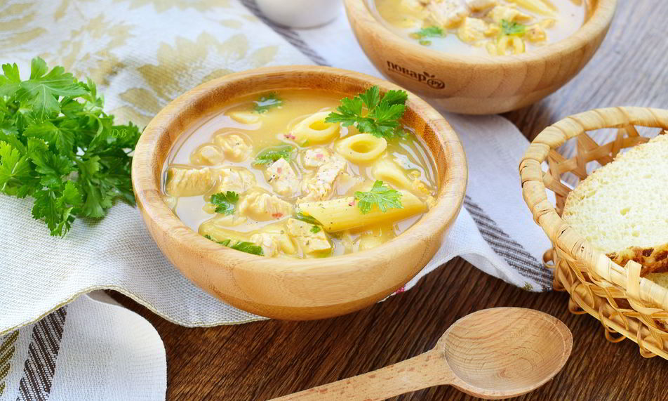 Рецепт куриный суп-пюре с макаронами