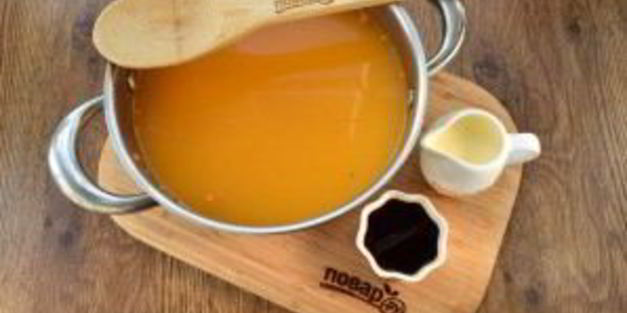 куриный суп-пюре с макаронами