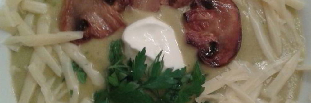 Овощной суп-пюре с грибами