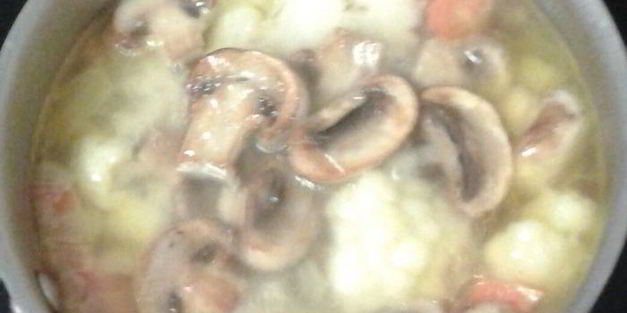 овощной суп-пюре с грибами