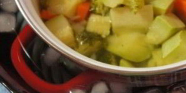 овощной суп-пюре с креветками