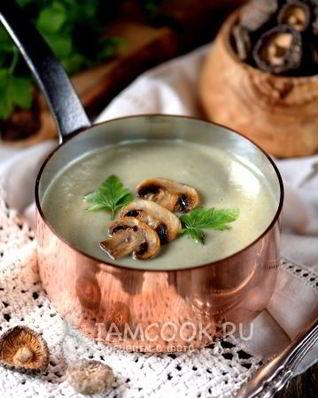 Постный суп-пюре из шампиньонов
