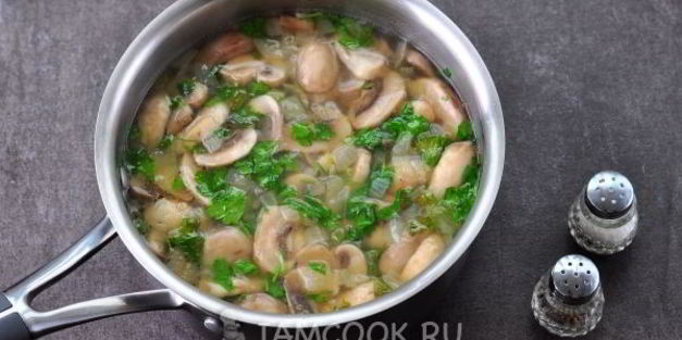 постный суп-пюре из шампиньонов