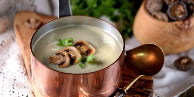 постный суп-пюре из шампиньонов