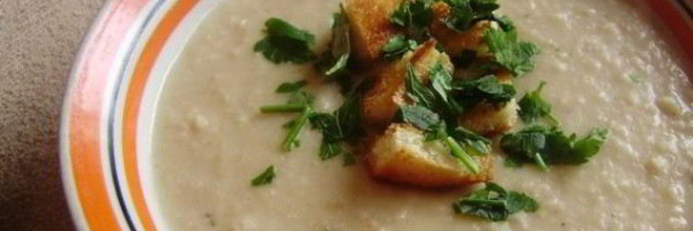 Суп-пюре из белой фасоли