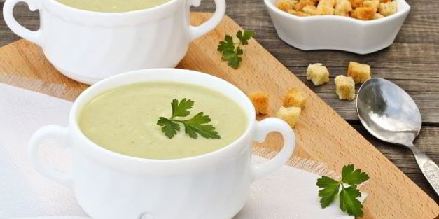 суп-пюре из брокколи и цветной капусты