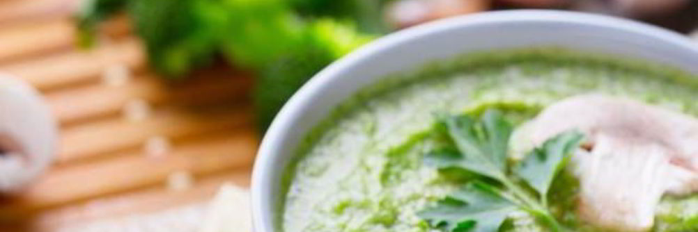 Суп-пюре из брокколи с грибами