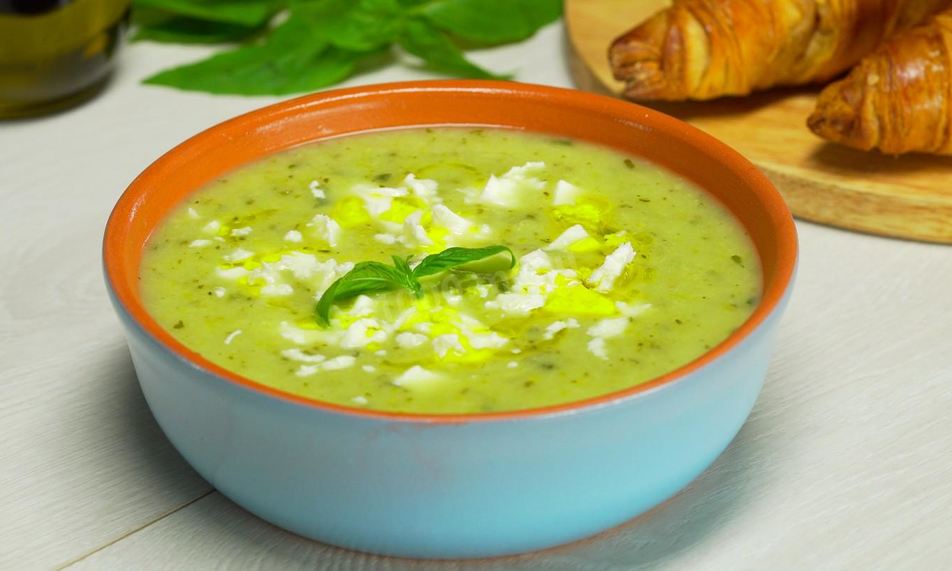 Рецепт суп-пюре из кабачков с базиликом