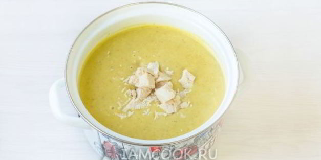 суп-пюре из кабачков с плавленным сыром