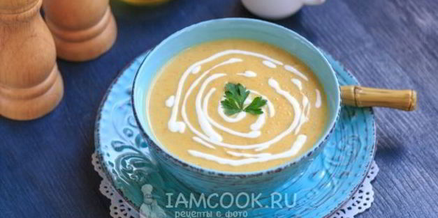 суп-пюре из кабачков с плавленным сыром