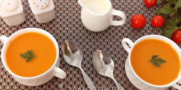 суп-пюре из кабачков с рисом