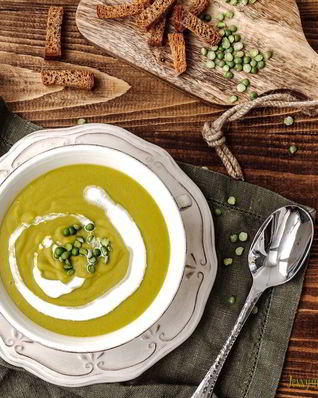Суп-пюре из колотого зеленого гороха