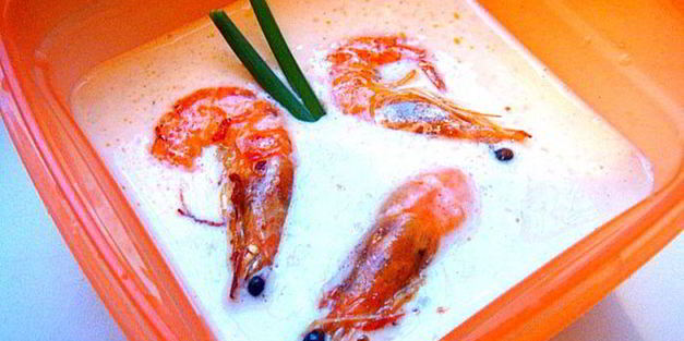 суп-пюре из креветок гурман