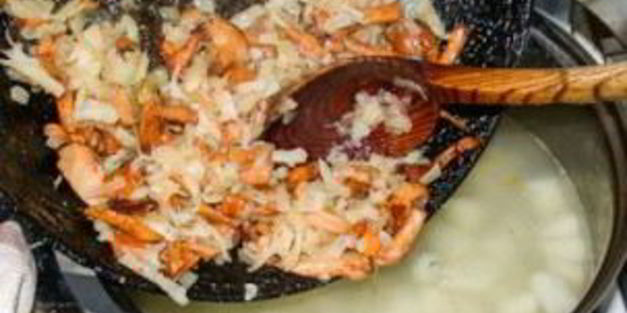 суп-пюре из лисичек