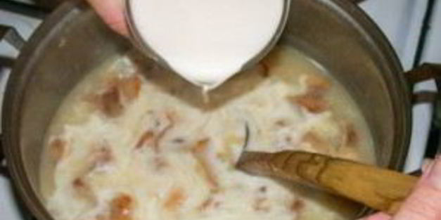 суп-пюре из лисичек