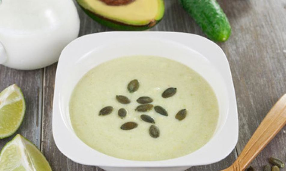 Рецепт суп-пюре из огурцов и авокадо