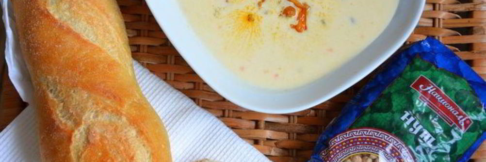 Суп-пюре из цветной капусты с нутом