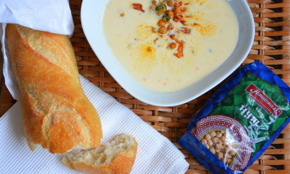 Рецепт суп-пюре из цветной капусты с нутом