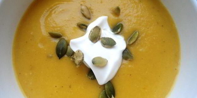 суп-пюре из тыквы с чечевицей