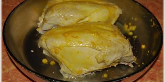 суп-пюре из тыквы с курицей и зеленым горошком