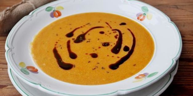 суп-пюре из запеченной тыквы