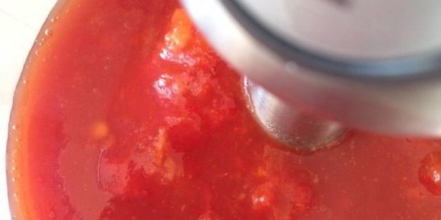 суп-пюре из запеченных перцев с апельсиновым соком