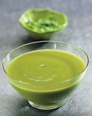 Суп-пюре из зеленого горошка