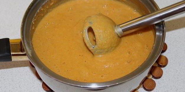 суп-пюре с чечевицей и нутом