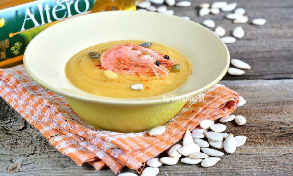 Рецепт суп-пюре с креветками