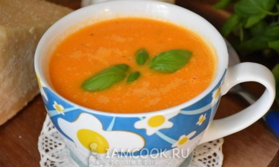 Рецепт томатный суп-пюре со сливками