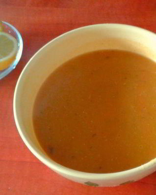 Турецкий суп-пюре из красной чечевицы