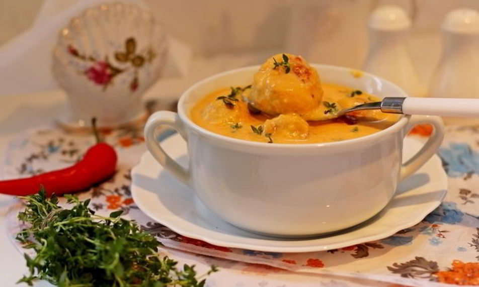 Рецепт тыквенный суп-пюре с фрикадельками