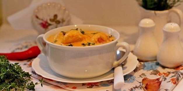 тыквенный суп-пюре с фрикадельками