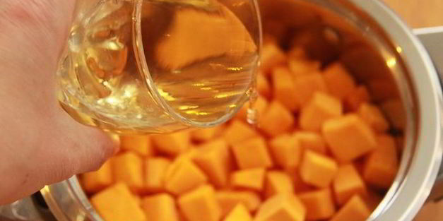 тыквенный суп-пюре с гребешками