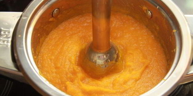 тыквенный суп-пюре с гребешками