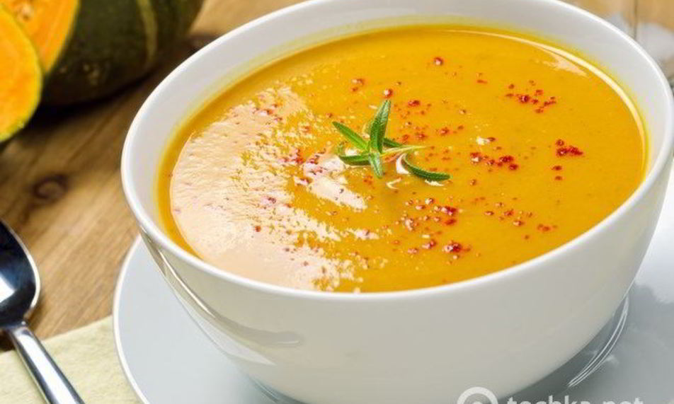 Рецепт тыквенный суп-пюре с плавленым сыром