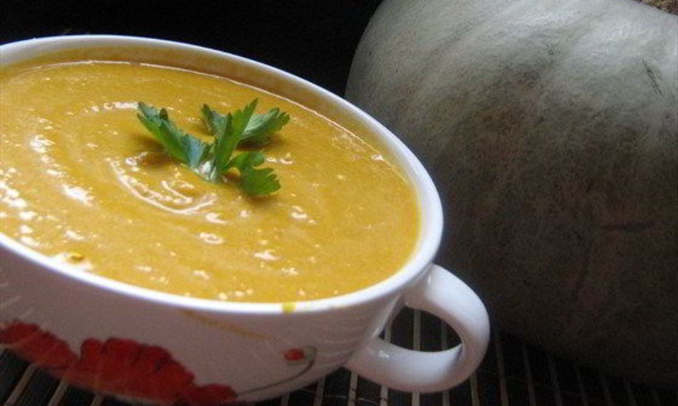 Рецепт тыквенный суп-пюре с сыром и гренками