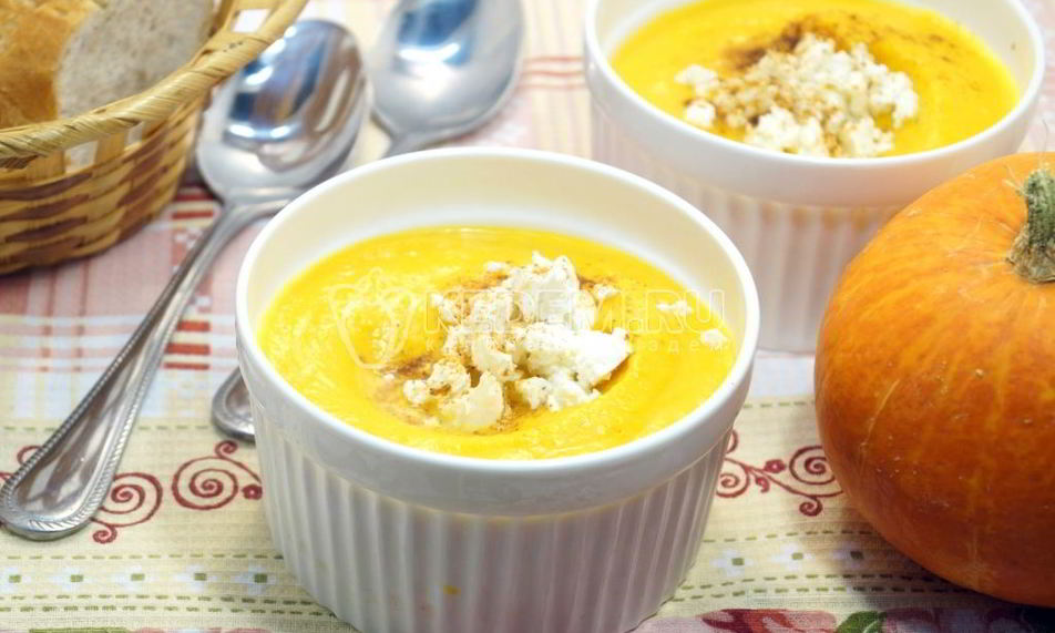 Рецепт тыквенный суп-пюре с сыром