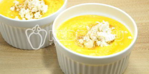 тыквенный суп-пюре с сыром