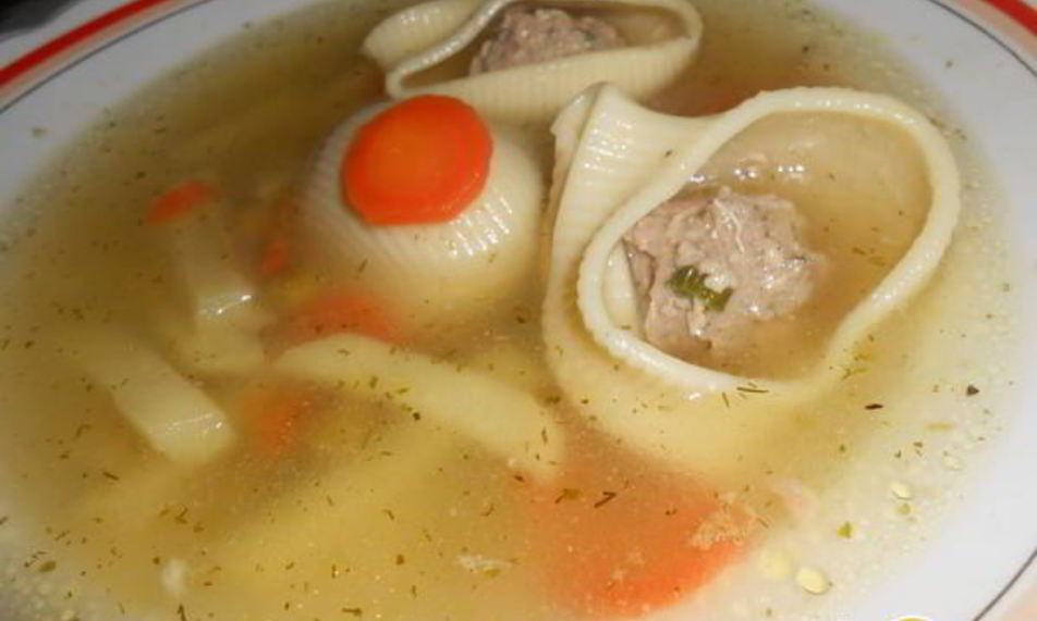 Рецепт суп с фаршированными макаронами