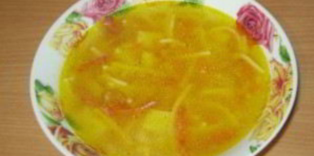 суп с колбасой и вермишелью