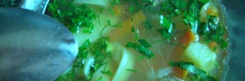 Суп с куриными сердечками